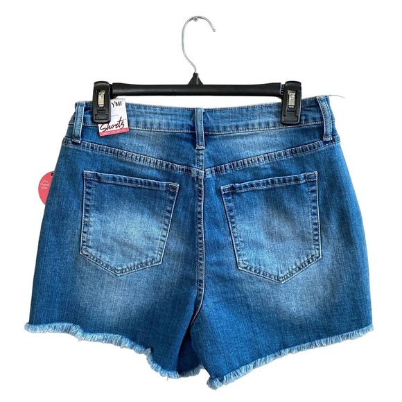 NWT YMI JEANS Women's Hybrid Dream Shorts With Frayed Hem, size 11/30 - Picture 3 of 9